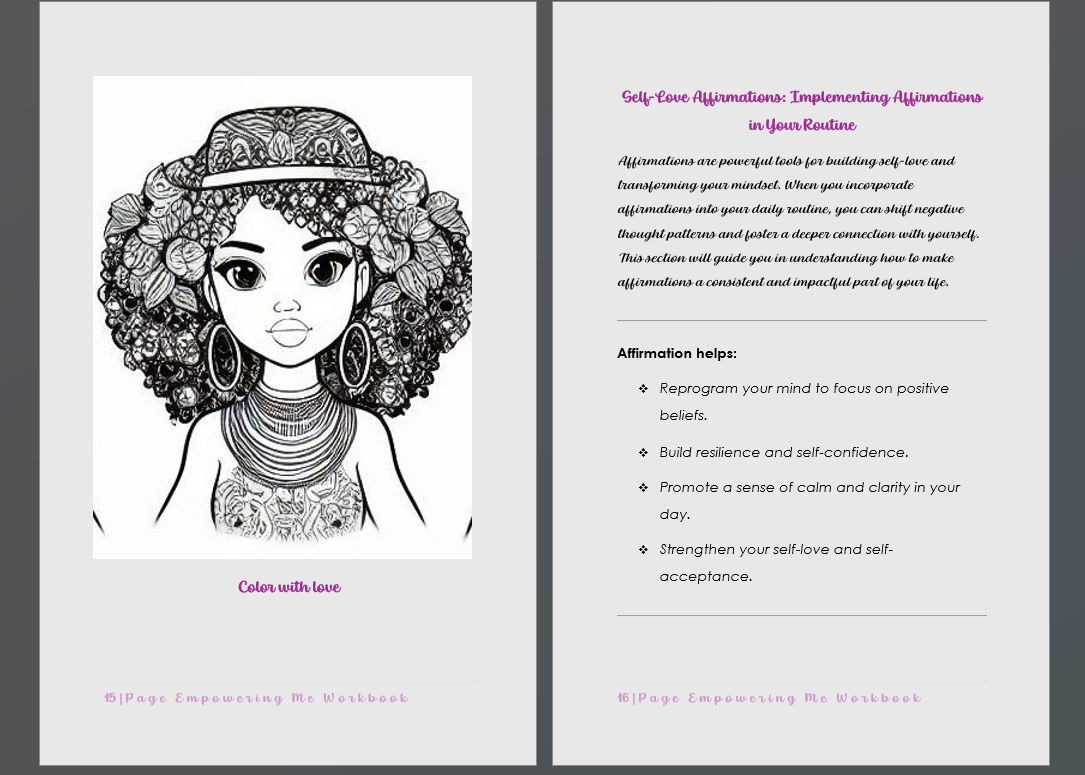 Empowering Me Workbook paperback