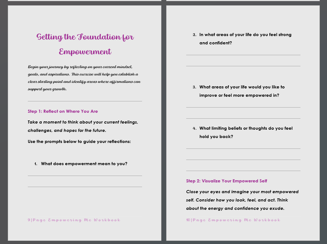 Empowering Me Workbook paperback