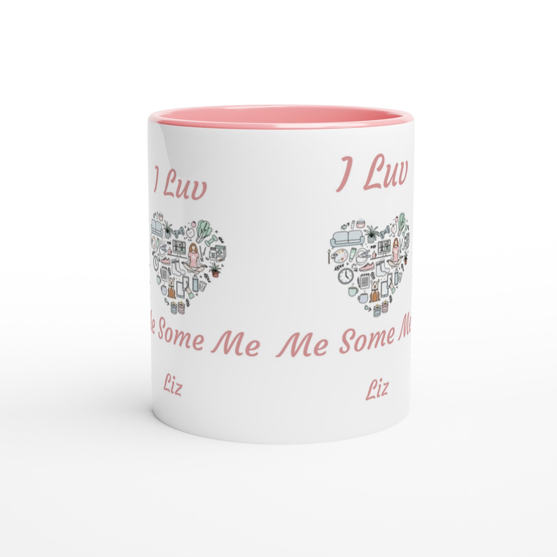 "I Luv Me Some Me" White N Pink Mug