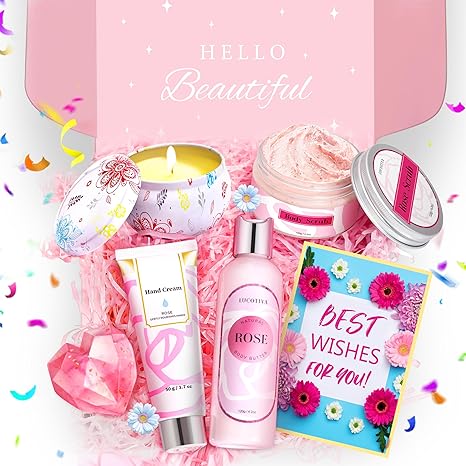 "Hello Beautiful" 6pc Rose Scented Gift Box